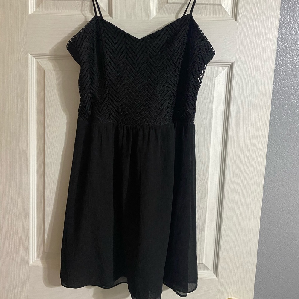 Candies, Spaghetti strap, black cocktail dress